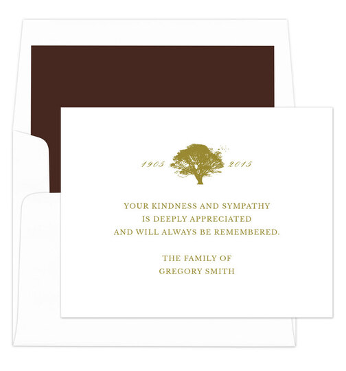 Oak Tree Sympathy Cards